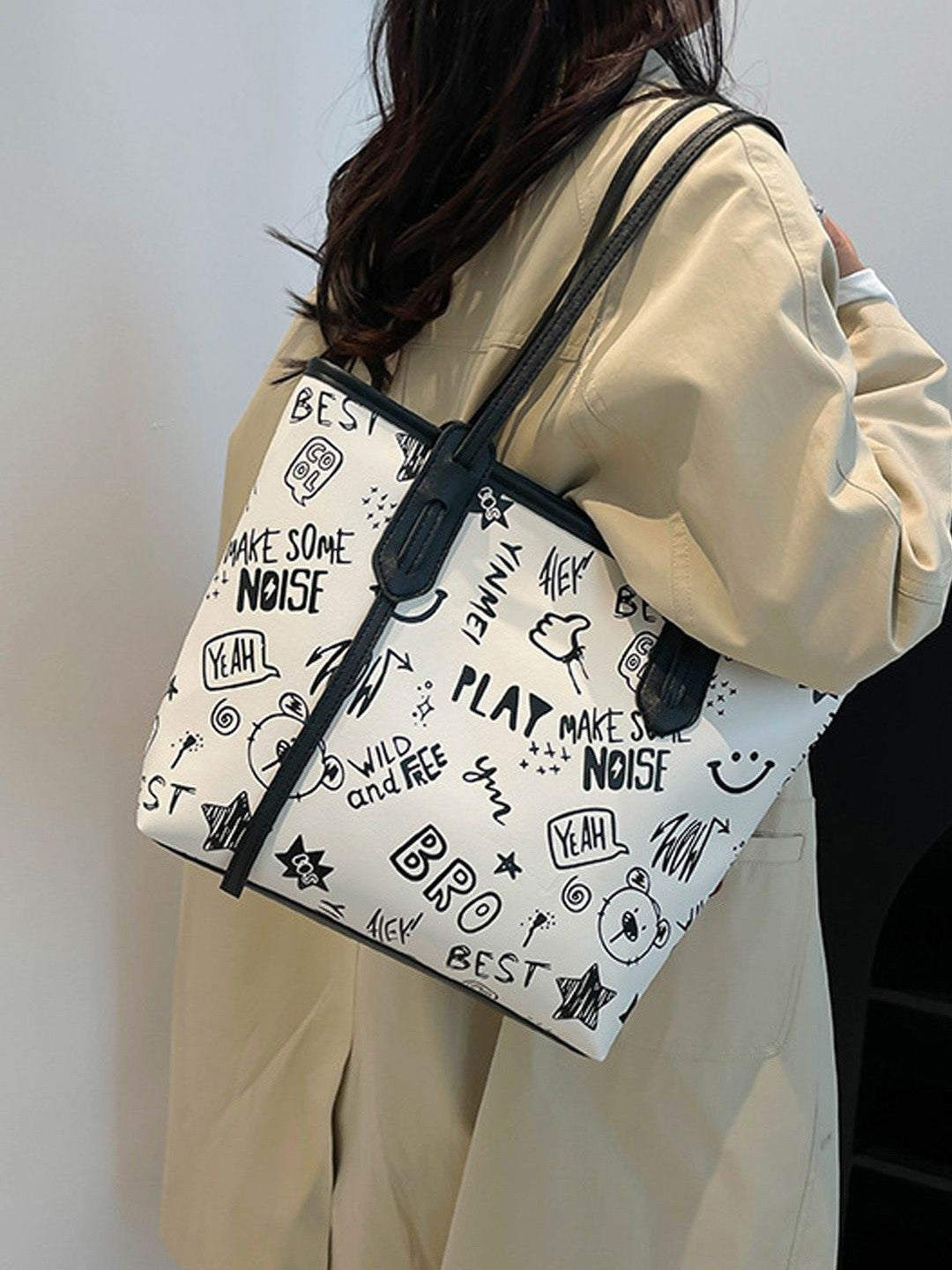 Grand sac à bandoulière polyvalent et à la mode pour femmes